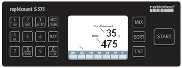 Ratiotec rapidcount S 575 počítačka bankoviek